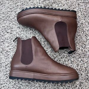 Lauren Manoogian Leather Chelsea Ankle Boots
